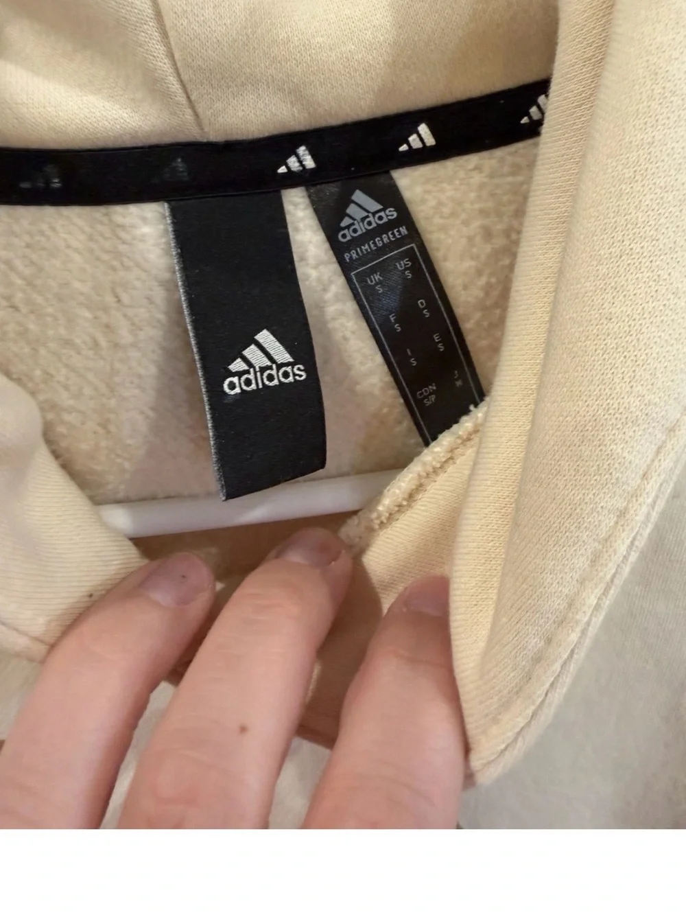 adidas Men’s Colorblock Hoodie - Cream, Black & Tan